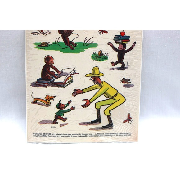 VTG CURIOUS‎ GEORGE Stickers NEW Sticker Zone by American Greetings Sealed - Picture 3 of 4